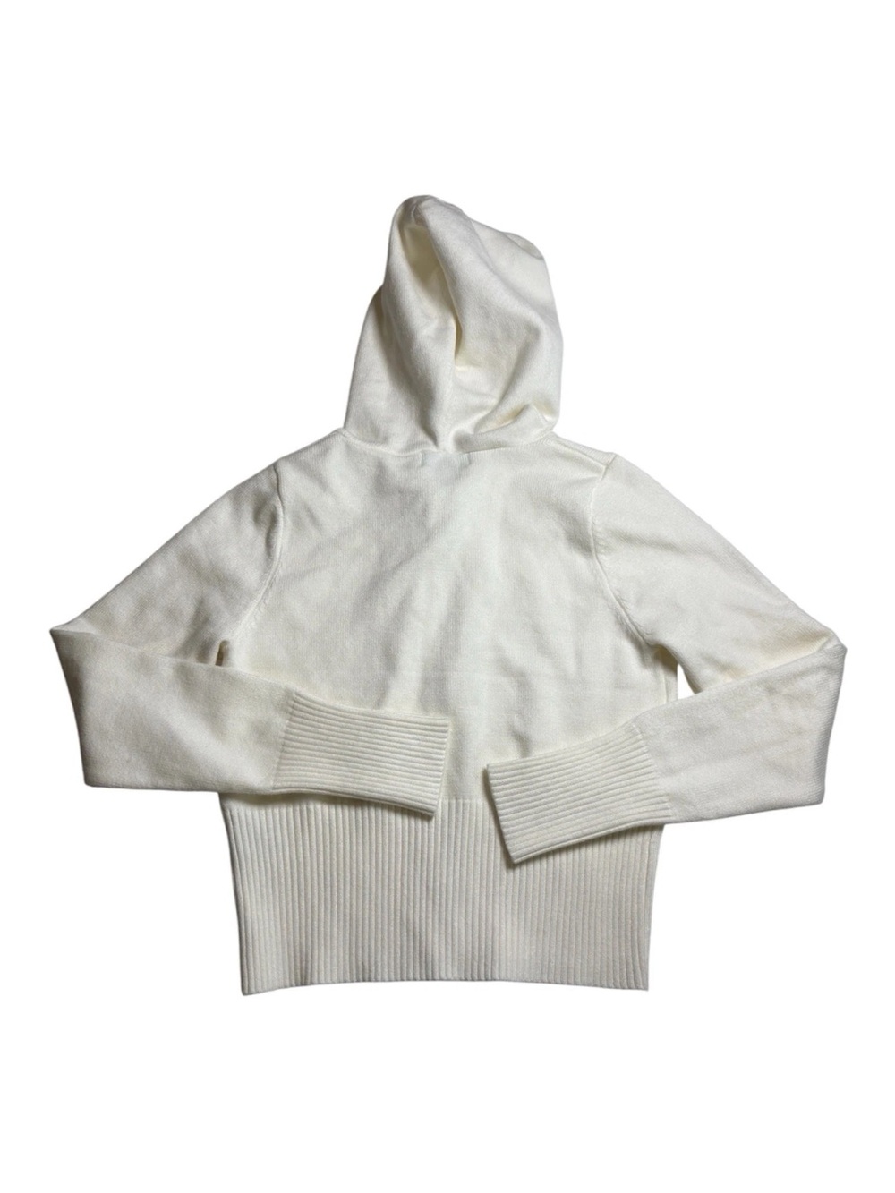 Urban Weekend White Hoodie Sweater Juniors XL Slim Fit Cropped - Picture 2 of 10